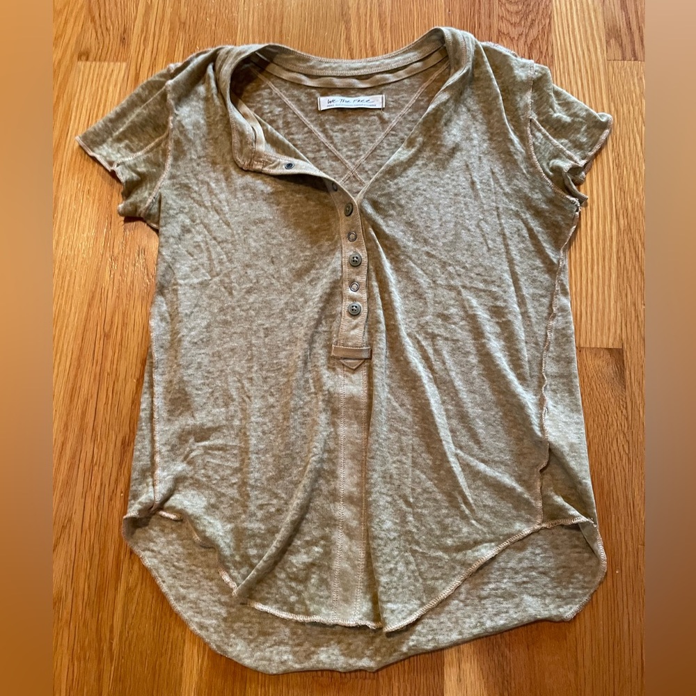 Green Free People top!